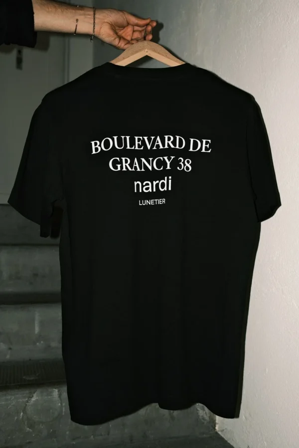 T-Shirt nardi lunetier Boulevard de Grancy 38 dos noir
