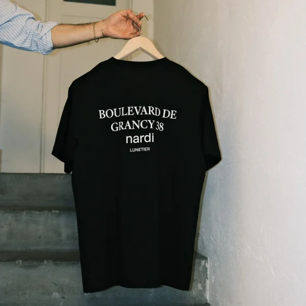 T-Shirt nardi lunetier Boulevard de Grancy 38 dos noir carré